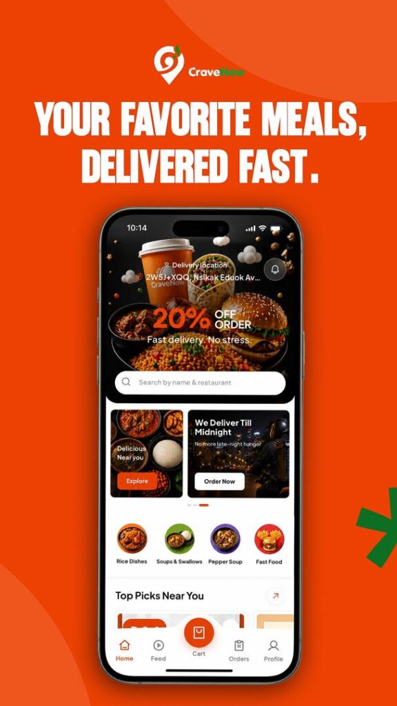 CraveNow Customer App Screenshot
